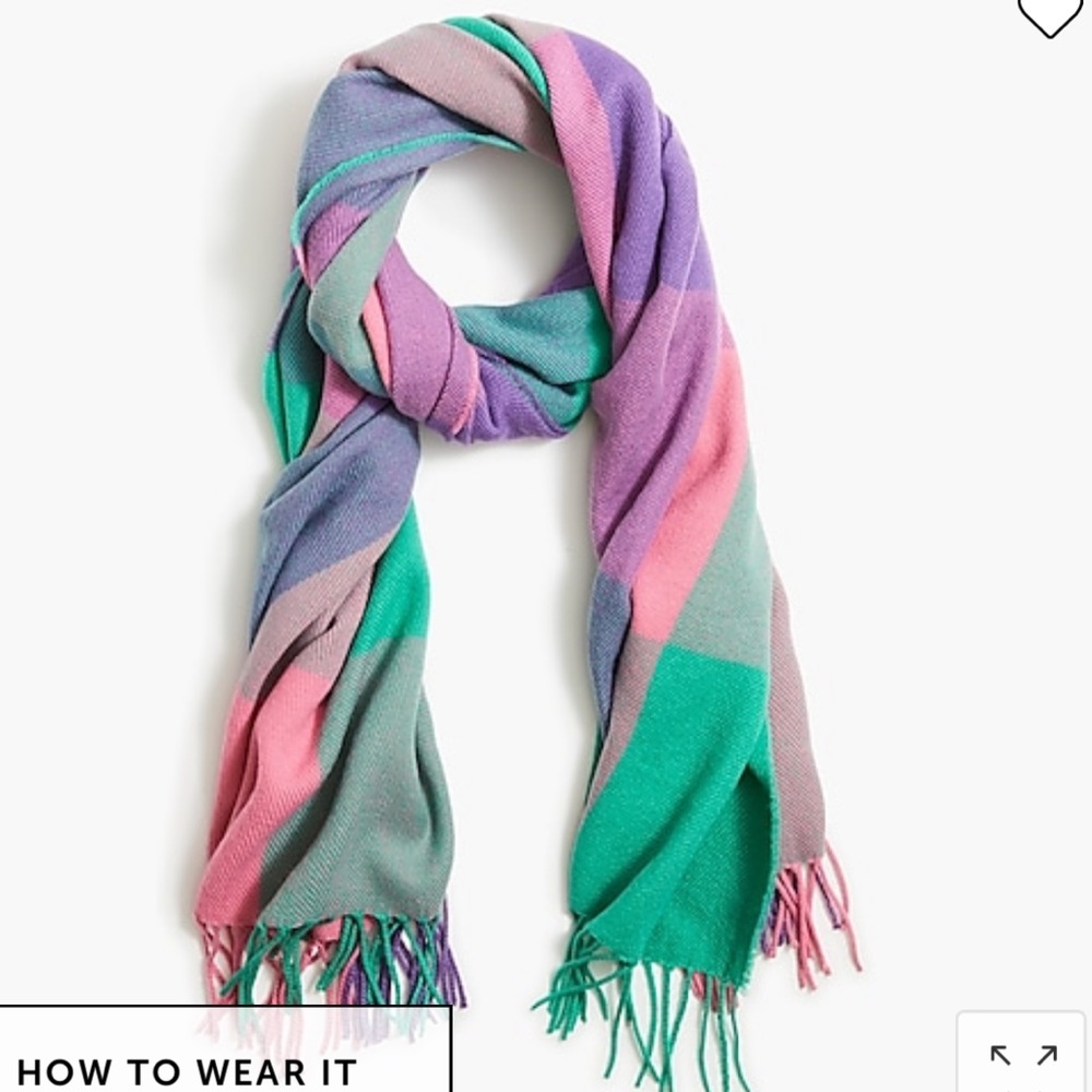 J Crew Multi Color Plaid Scarf